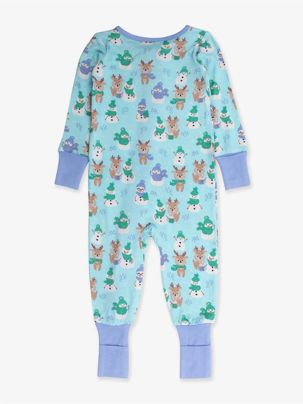 Ruggedbutts Softsnooze Winter Snowman Deer Holiday Convertible Romper